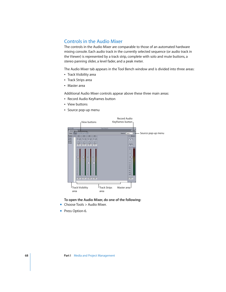 Controls in the audio mixer, P. 68) | Apple Final Cut Pro 5 User Manual | Page 855 / 1868