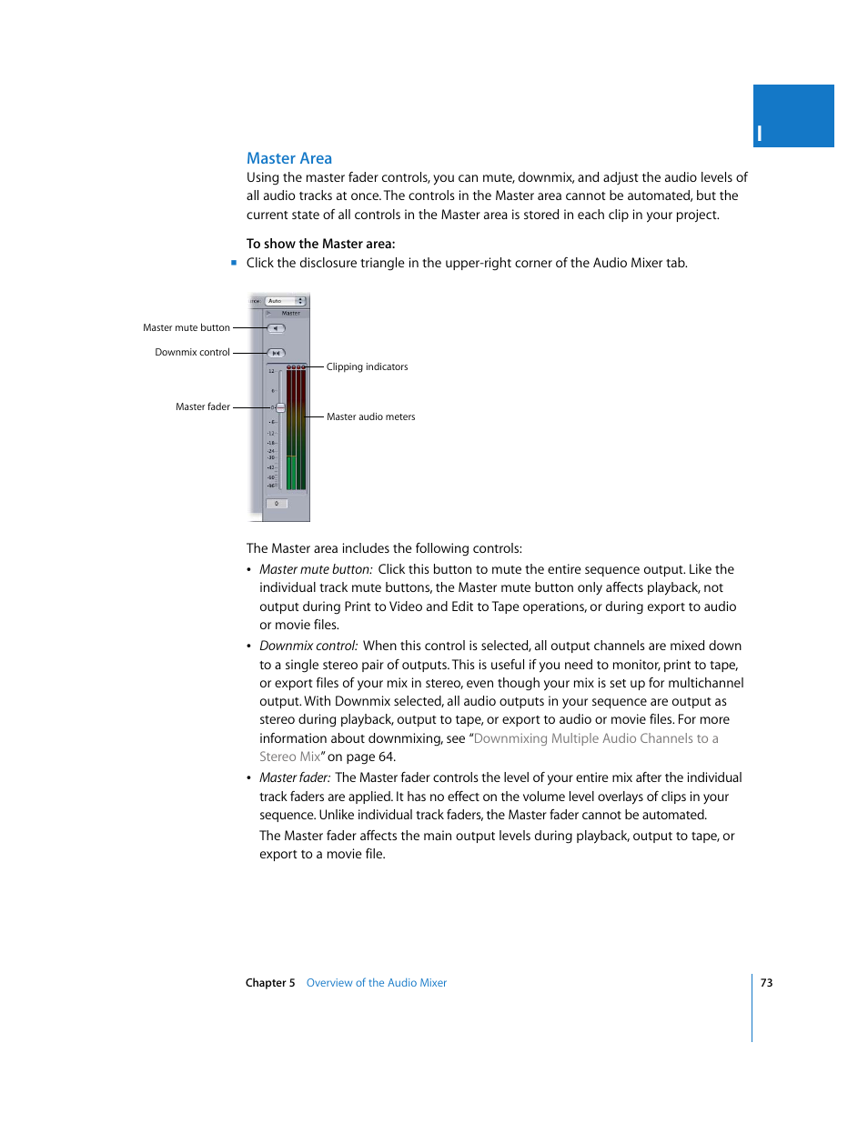 Master area, Er (see | Apple Final Cut Pro 5 User Manual | Page 860 / 1868