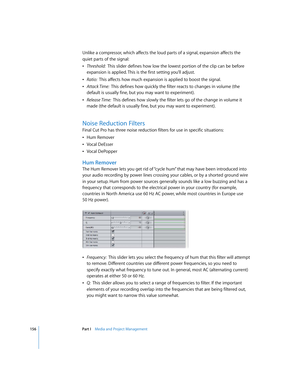 Noise reduction filters, Hum remover | Apple Final Cut Pro 5 User Manual | Page 943 / 1868