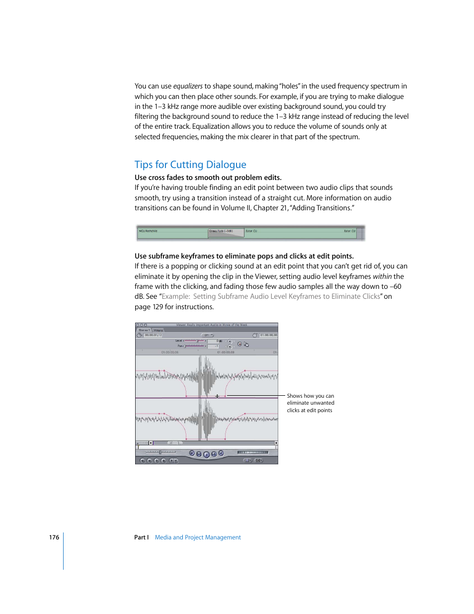 Tips for cutting dialogue, P. 176) | Apple Final Cut Pro 5 User Manual | Page 963 / 1868