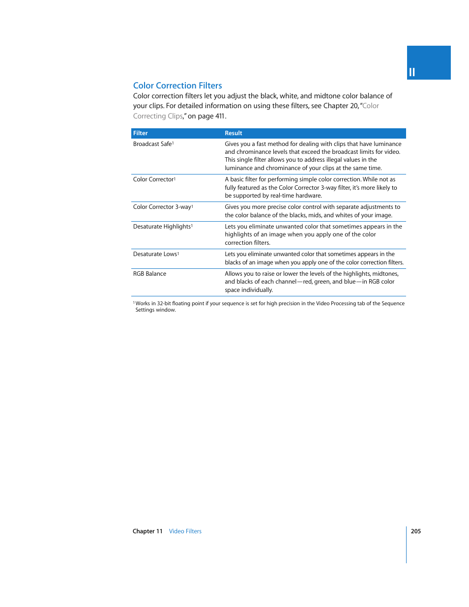 Color correction filters | Apple Final Cut Pro 5 User Manual | Page 992 / 1868