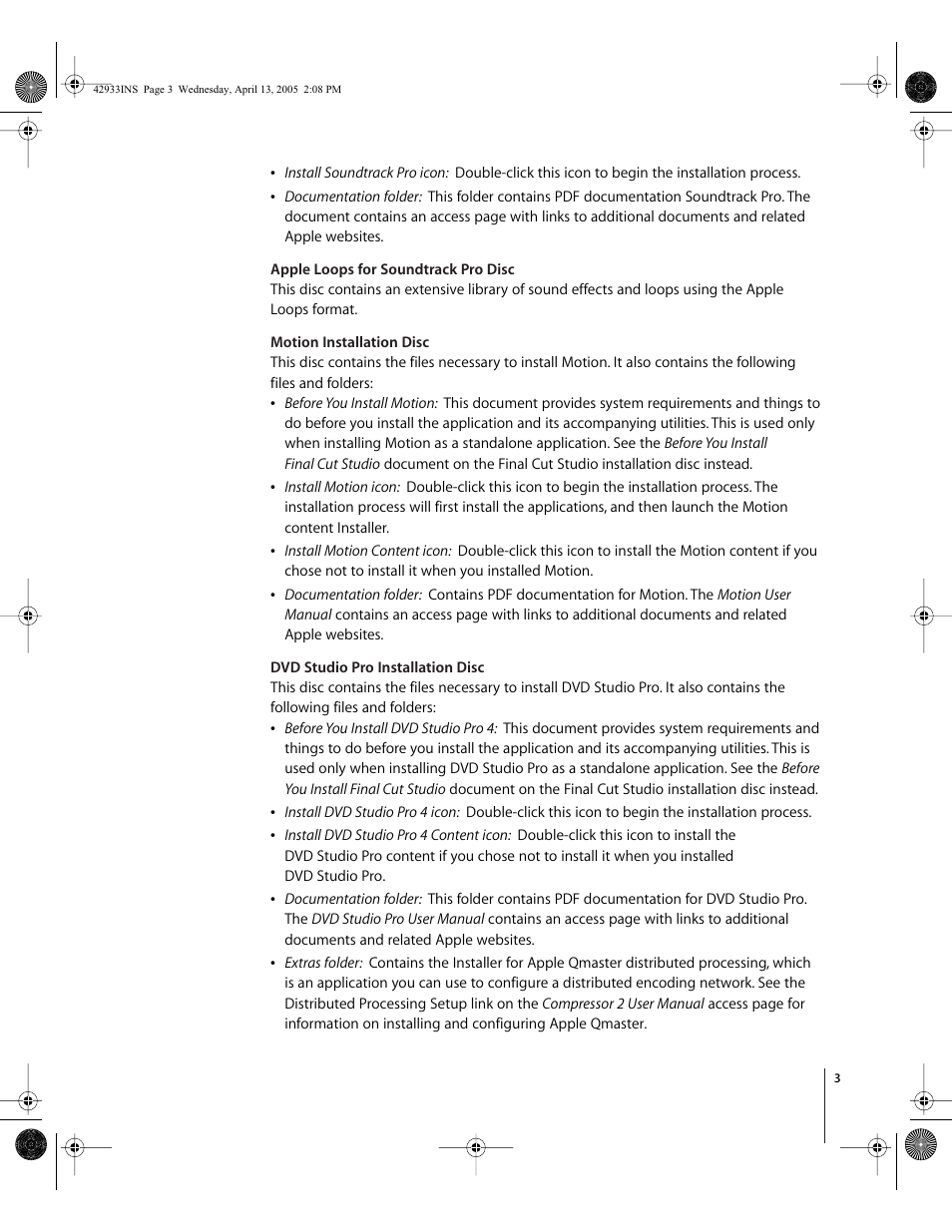 Apple Installing Your Final Cut Studio Software User Manual | Page 3 / 16