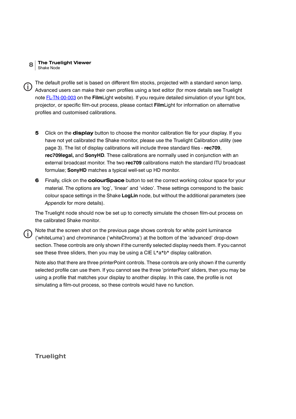 Truelight 8 | Apple Shake 4 Truelight User Manual | Page 10 / 18