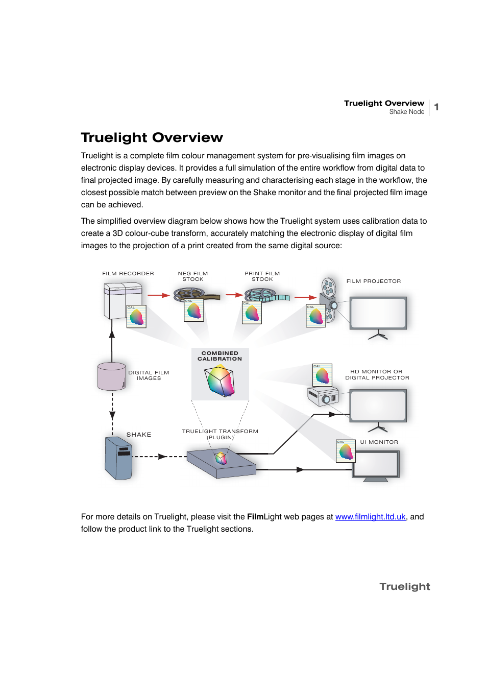 Truelight overview, Truelight | Apple Shake 4 Truelight User Manual | Page 3 / 18
