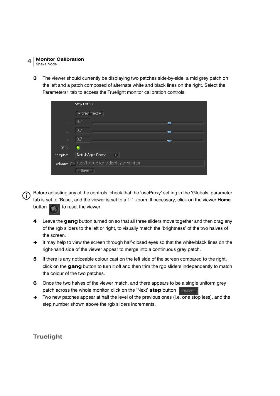 Truelight 4 | Apple Shake 4 Truelight User Manual | Page 6 / 18