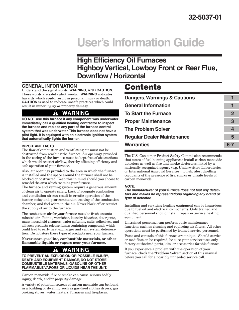 American Standard 32-5037-01 User Manual | 8 pages
