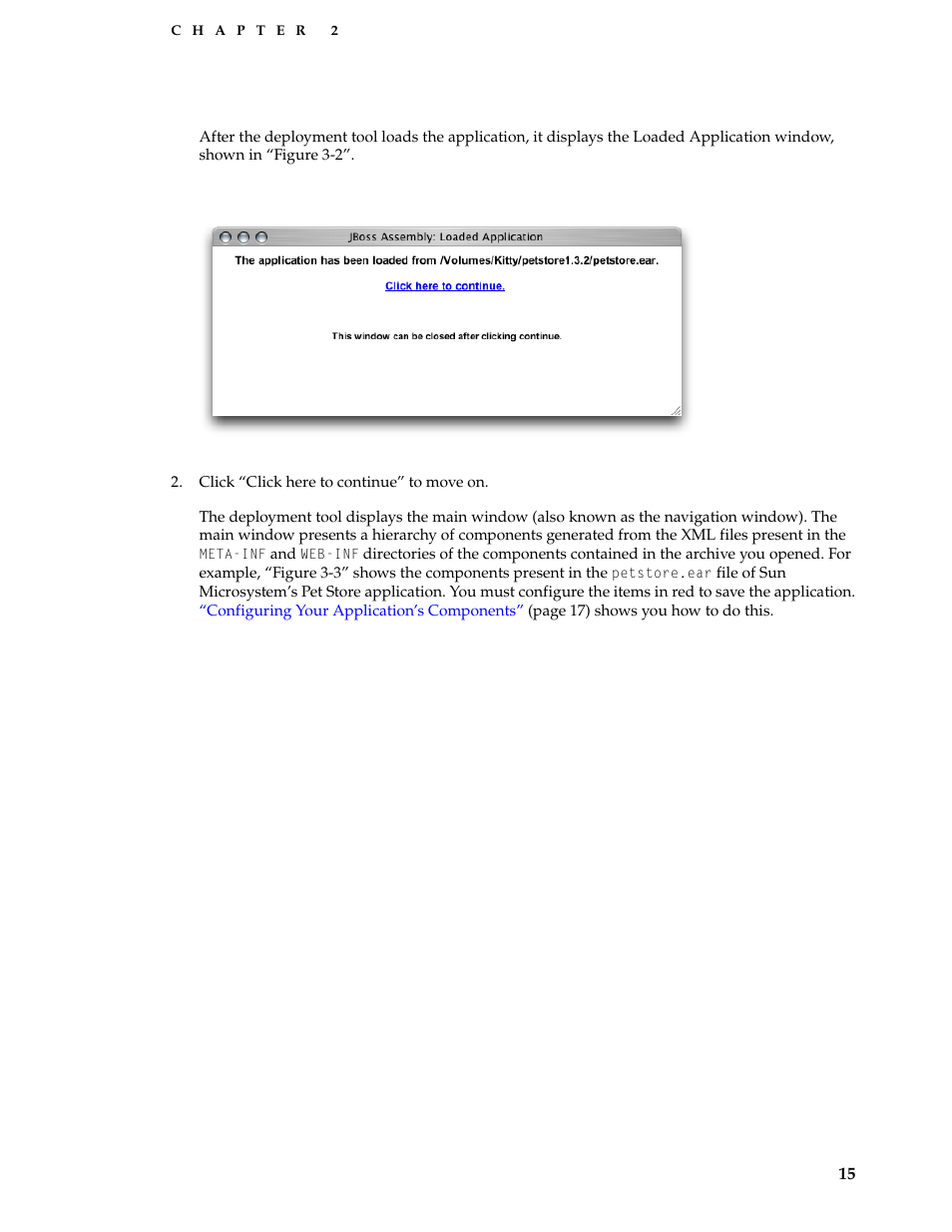 Figure 2-2, The loaded application window | Apple Mac OS X Server v10.3 User Manual | Page 15 / 56