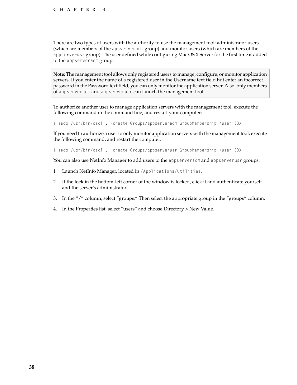 Apple Mac OS X Server v10.3 User Manual | Page 38 / 56
