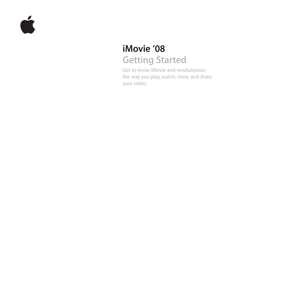 Apple iMovie '08 User Manual | 50 pages