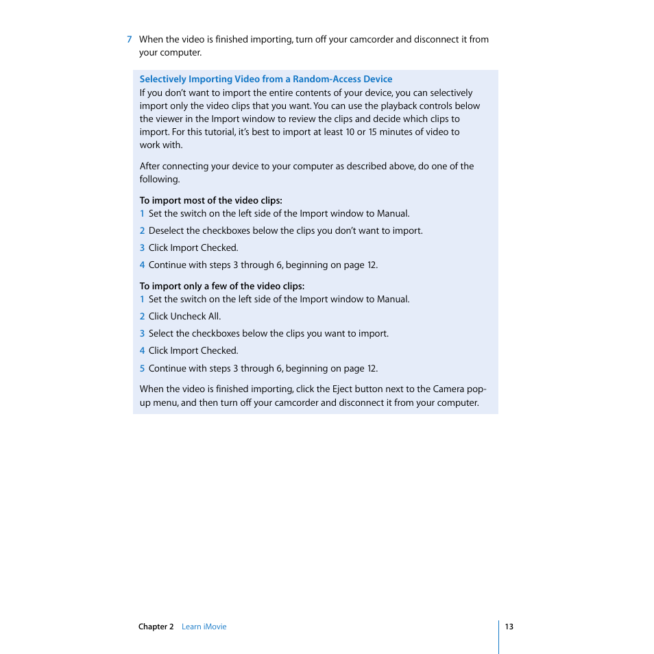Apple iMovie '08 User Manual | Page 13 / 50