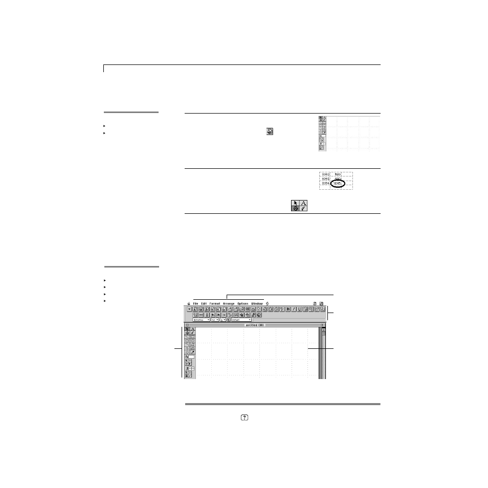 Creating a drawing, About the draw window | Apple AppleWorks 5 : Mac OS User Manual | Page 108 / 293