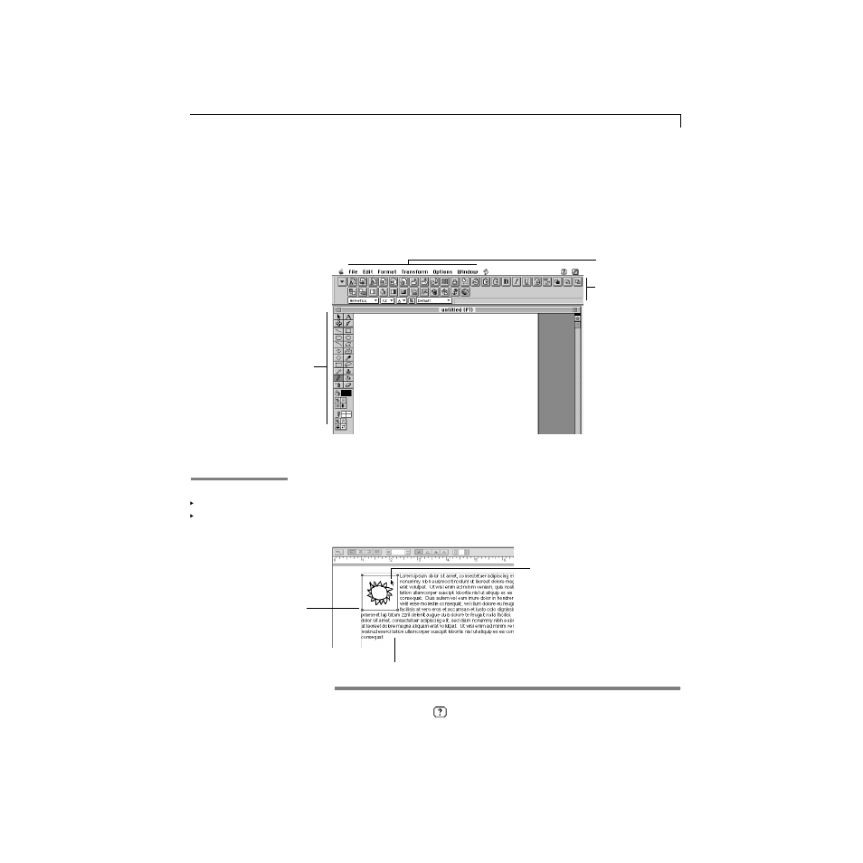 About the paint window, Working with paint frames | Apple AppleWorks 5 : Mac OS User Manual | Page 131 / 293