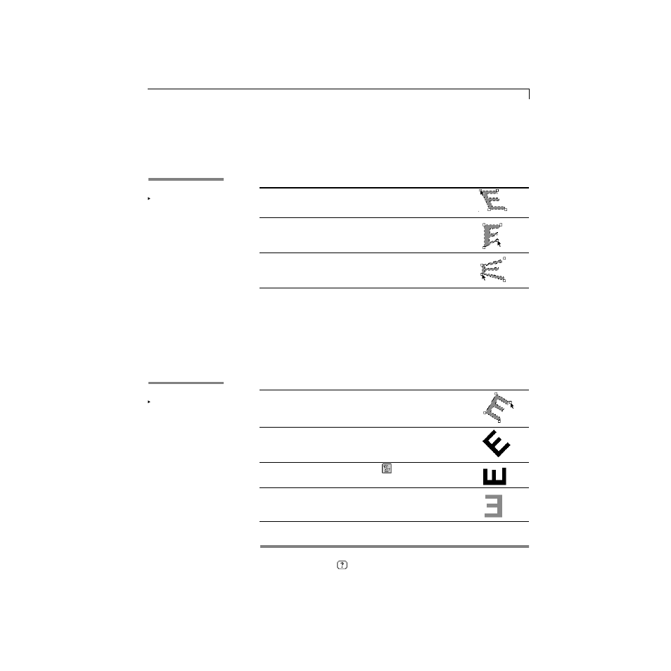 Reshaping a selection, Resizing or turning a selection | Apple AppleWorks 5 : Mac OS User Manual | Page 139 / 293