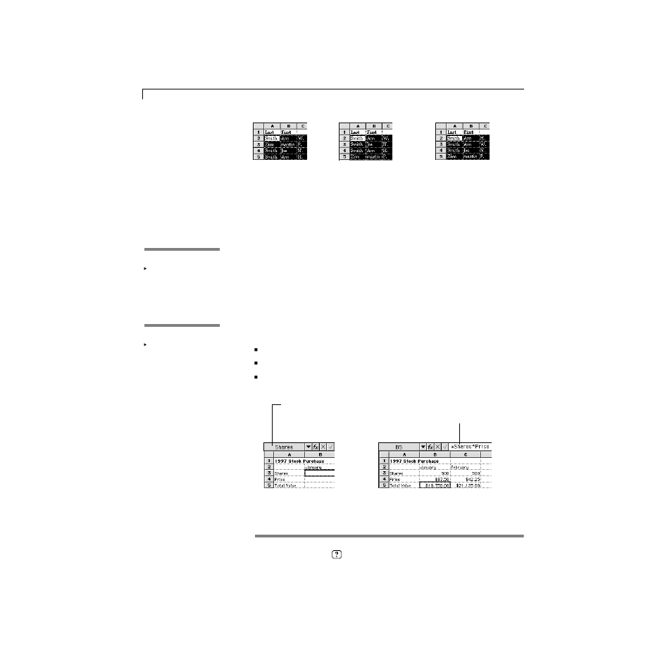 Locking cell data, Naming cells and ranges | Apple AppleWorks 5 : Mac OS User Manual | Page 158 / 293