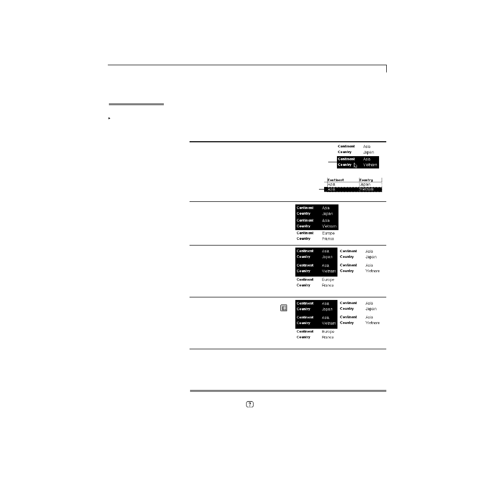 Selecting and hiding records | Apple AppleWorks 5 : Mac OS User Manual | Page 203 / 293