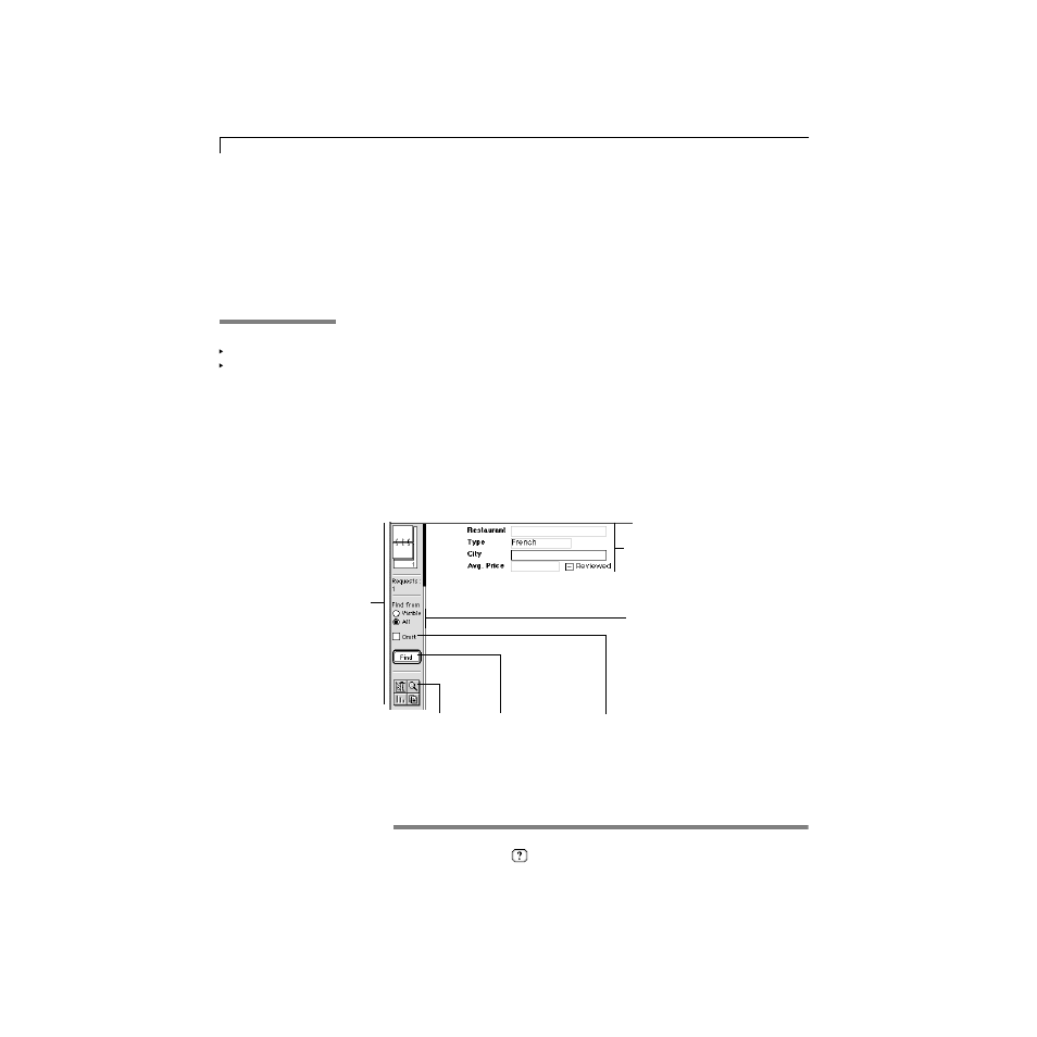 Finding information, Finding text, Finding records with a find request | Apple AppleWorks 5 : Mac OS User Manual | Page 206 / 293