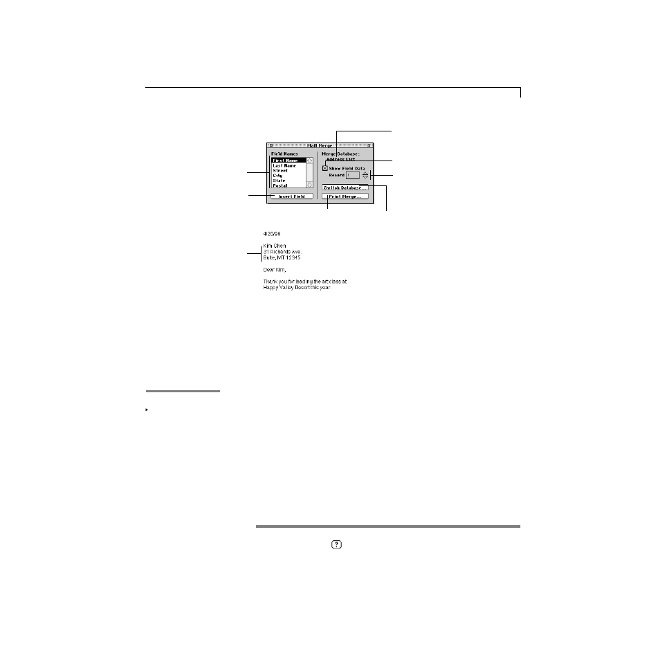 Printing the merge documents | Apple AppleWorks 5 : Mac OS User Manual | Page 249 / 293