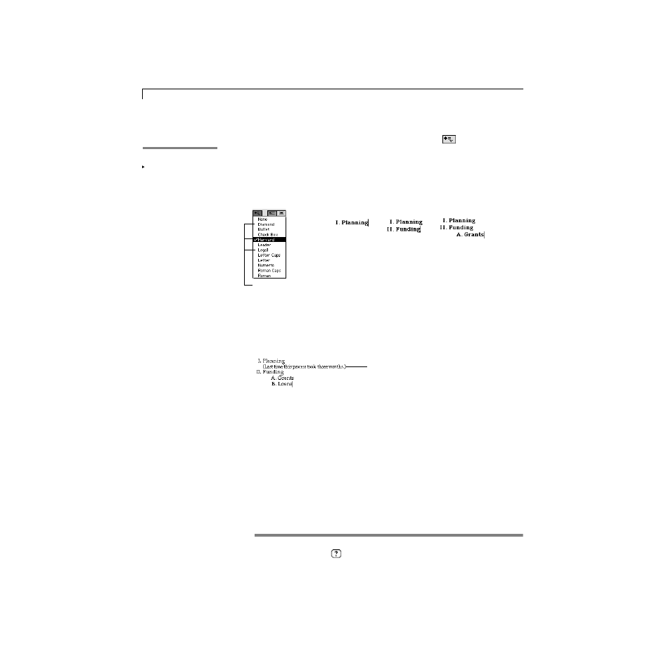 Creating an outline | Apple AppleWorks 5 : Mac OS User Manual | Page 86 / 293