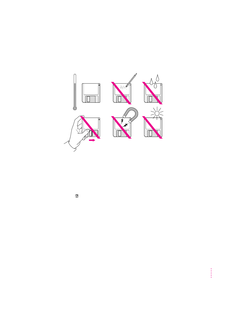 Handling floppy disks ejecting a disk | Apple Power Macintosh 8100 Series User Manual | Page 117 / 144