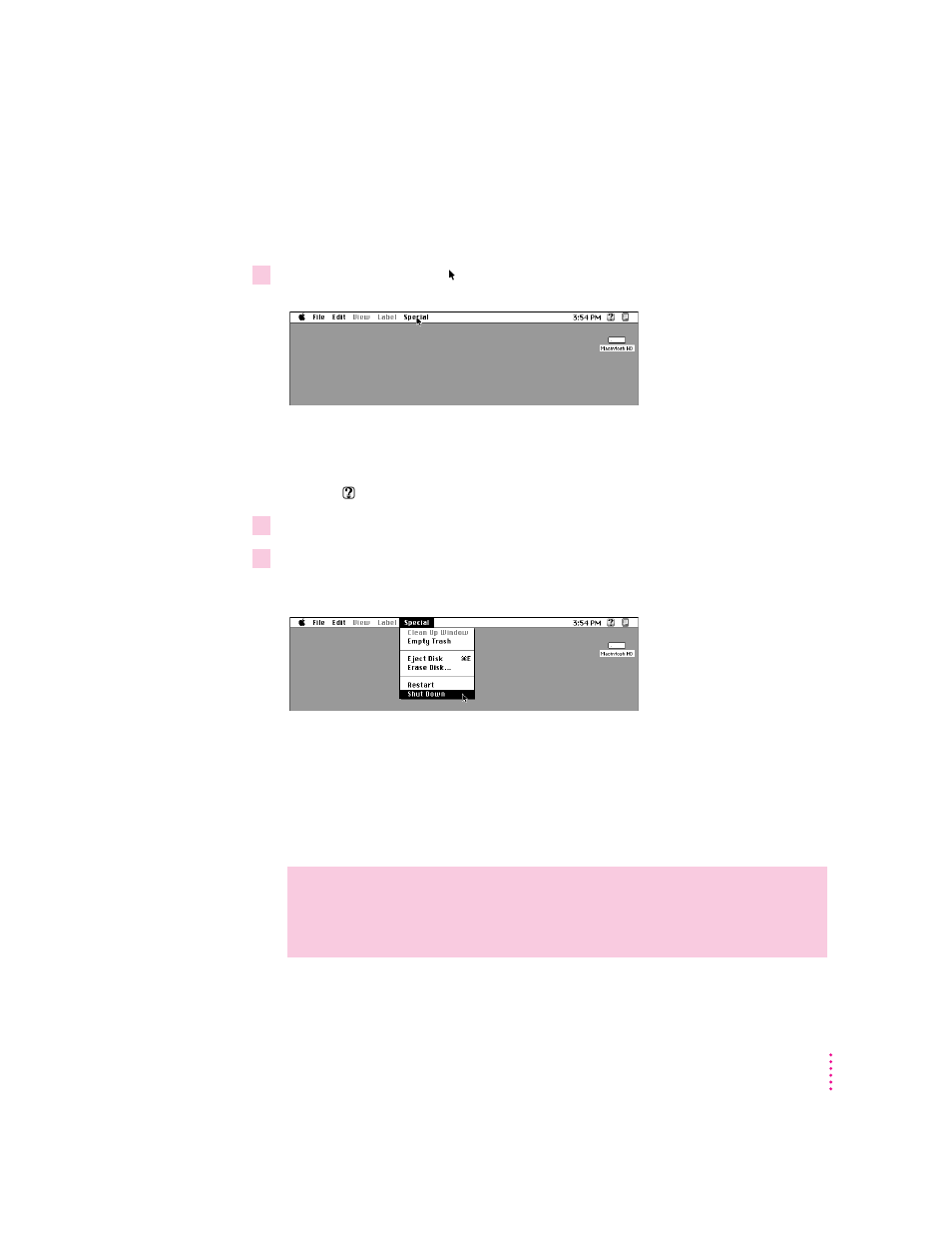 Turning the computer off | Apple Power Macintosh 8100 Series User Manual | Page 27 / 144