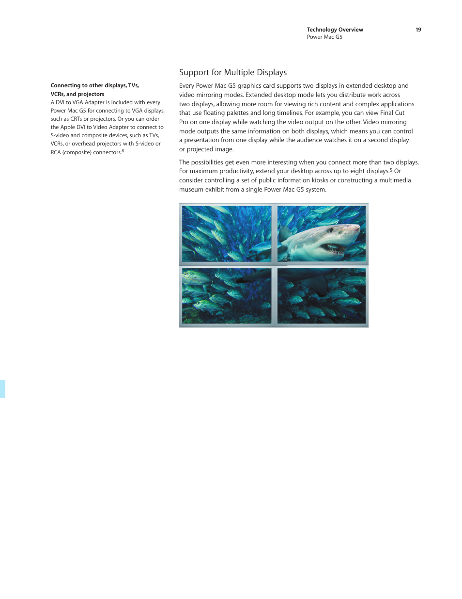 Support for multiple displays | Apple Power Mac G5 (Late 2005) User Manual | Page 19 / 33