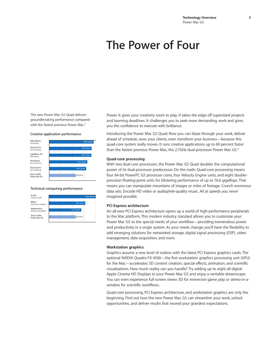 The power of four | Apple Power Mac G5 (Late 2005) User Manual | Page 3 / 33