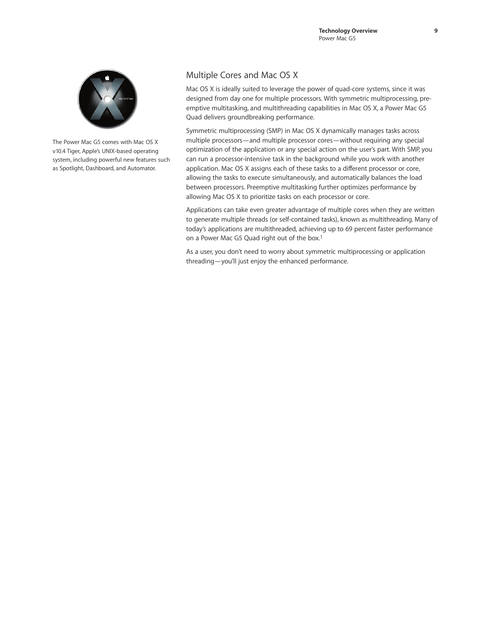 Multiple cores and mac os x | Apple Power Mac G5 (Late 2005) User Manual | Page 9 / 33