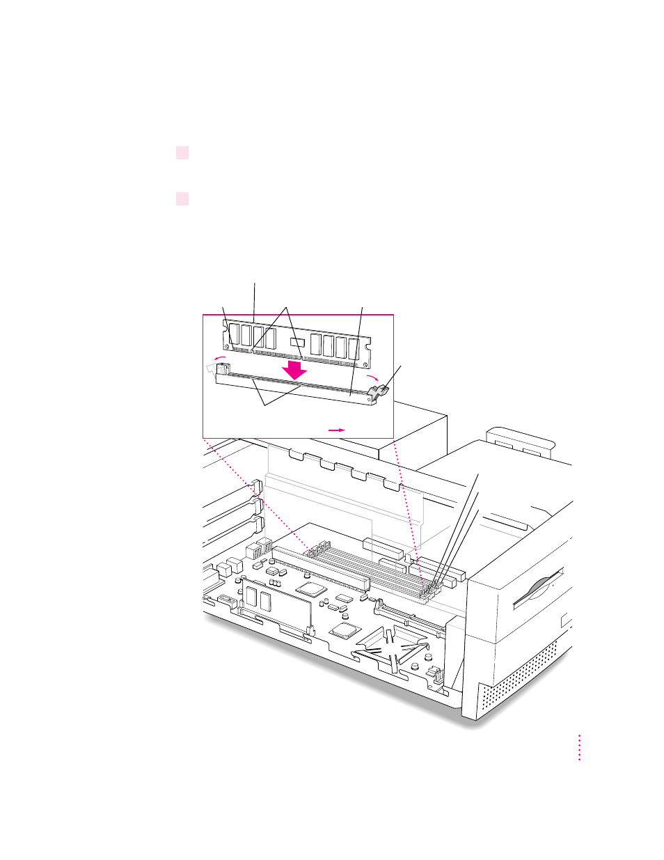 Installing a dram dimm | Apple Power Macintosh 4400 User Manual | Page 173 / 205