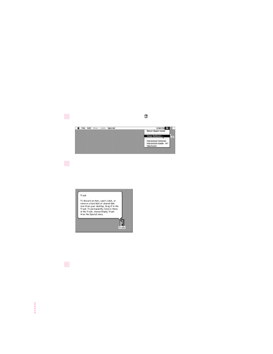 Identifying what’s on your computer screen | Apple Power Macintosh 4400 User Manual | Page 42 / 205