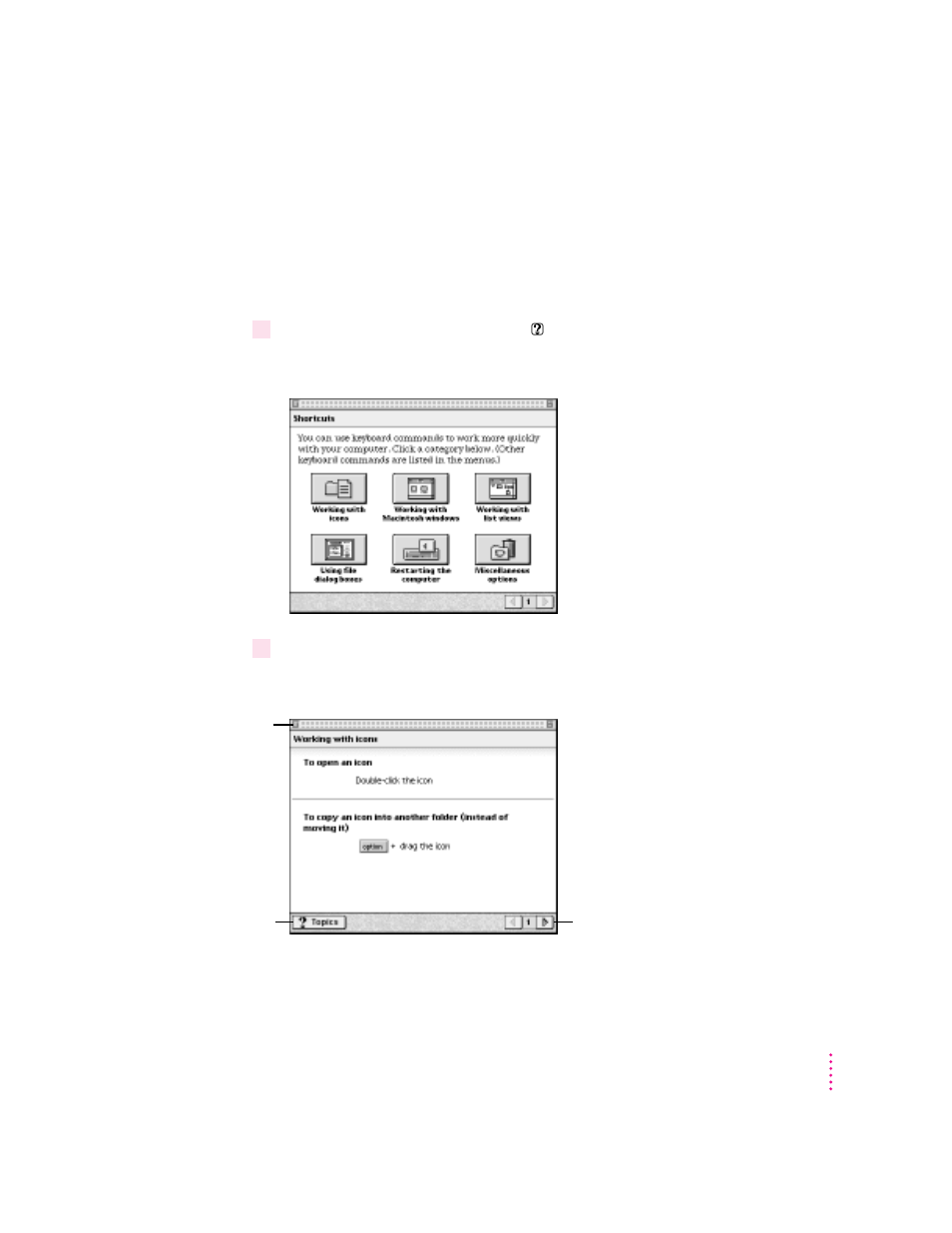 Learning useful shortcuts | Apple Power Macintosh 4400 User Manual | Page 43 / 205