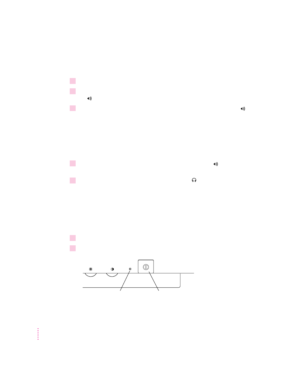 Turning the monitor on, Connecting headphones to your monitor | Apple Multiple Scan 15 Display User Manual | Page 16 / 45