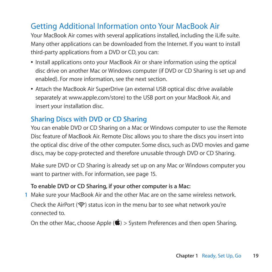 Apple MacBook Air (13-inch, Late 2010) User Manual | Page 19 / 72