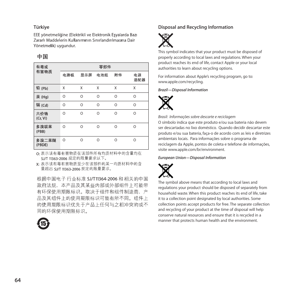 Apple MacBook Air (13-inch, Late 2010) User Manual | Page 64 / 72