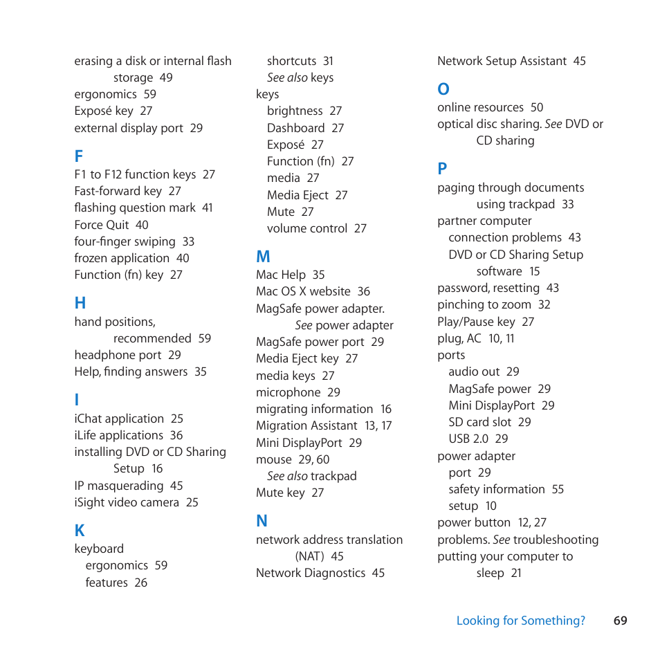 Apple MacBook Air (13-inch, Late 2010) User Manual | Page 69 / 72