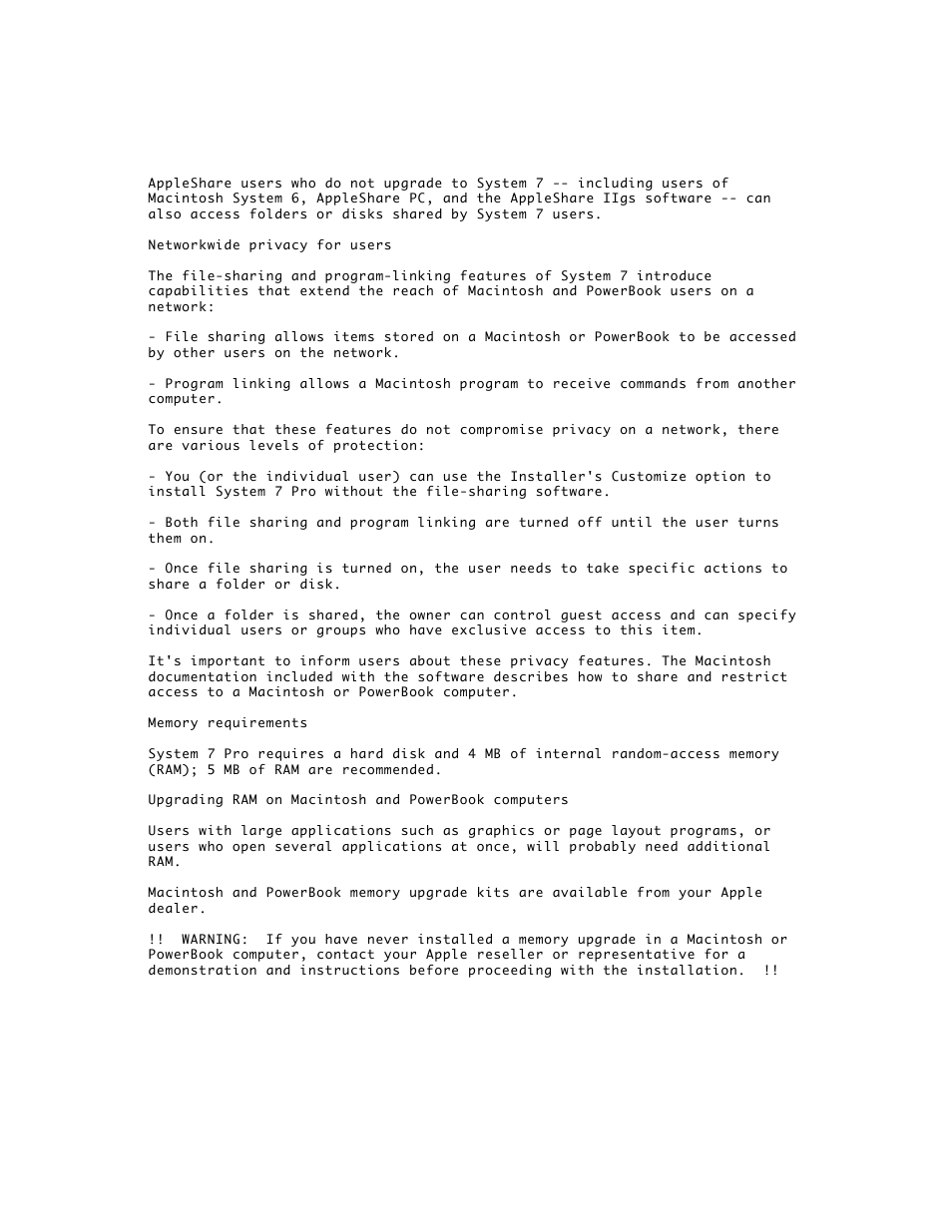 Apple System 7 Pro User Manual | Page 20 / 28