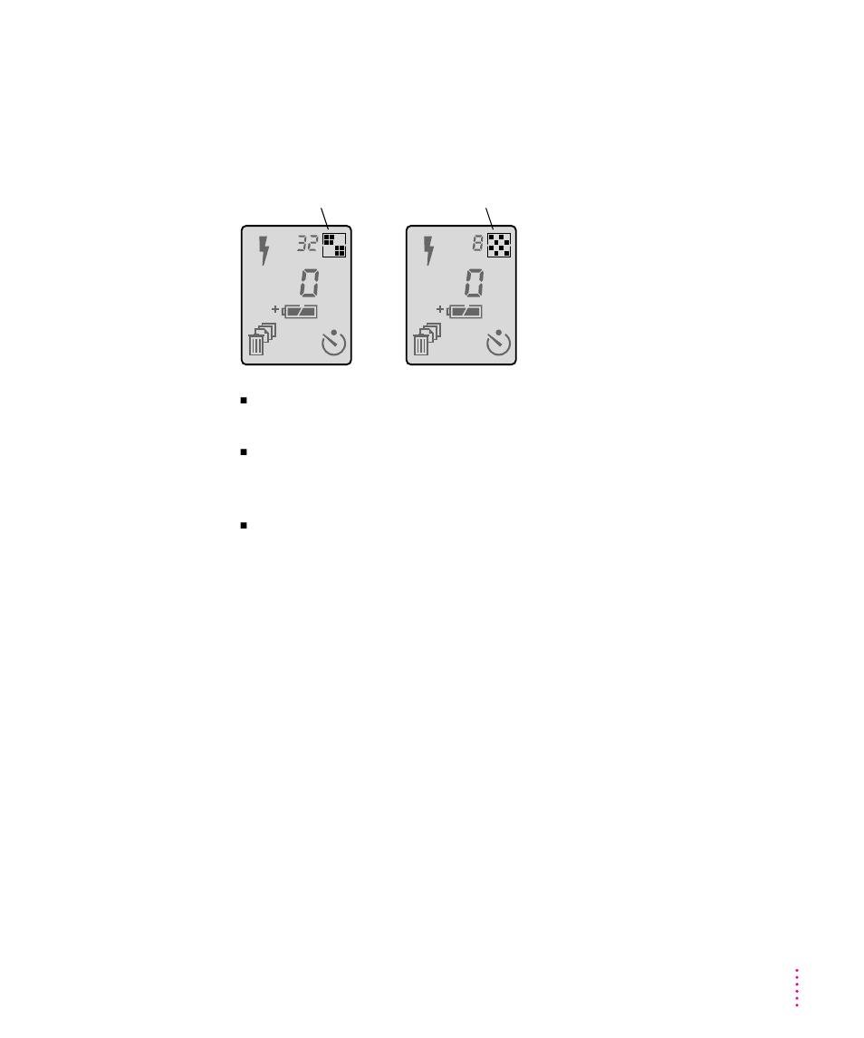 Resolution settings 13, Resolution settings | Apple QuickTake 100 User Manual | Page 20 / 79