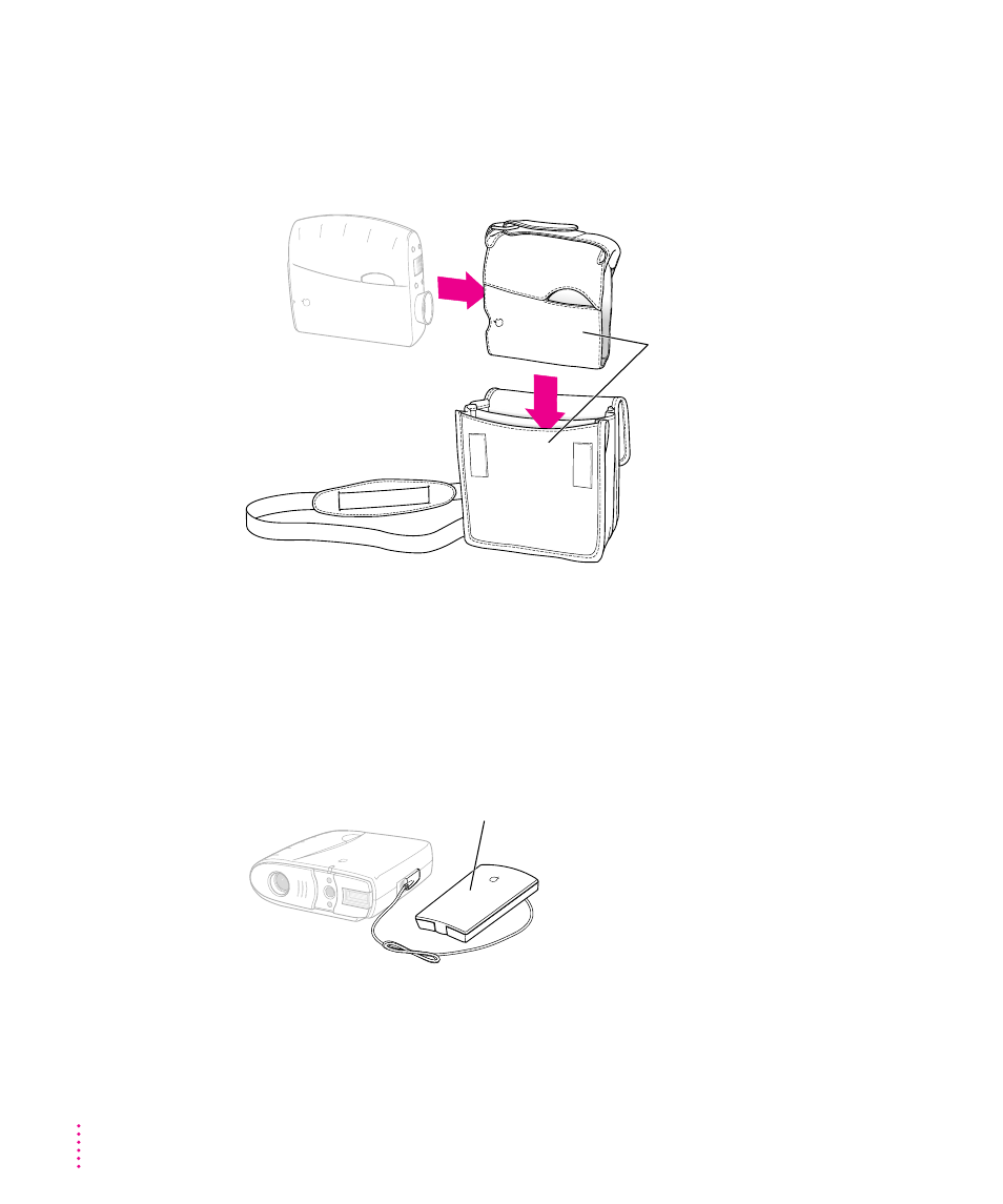 Traveling with the camera 40, Using the battery booster pack with the camera 40, Traveling with the camera | Using the battery booster pack with the camera | Apple QuickTake 100 User Manual | Page 47 / 79