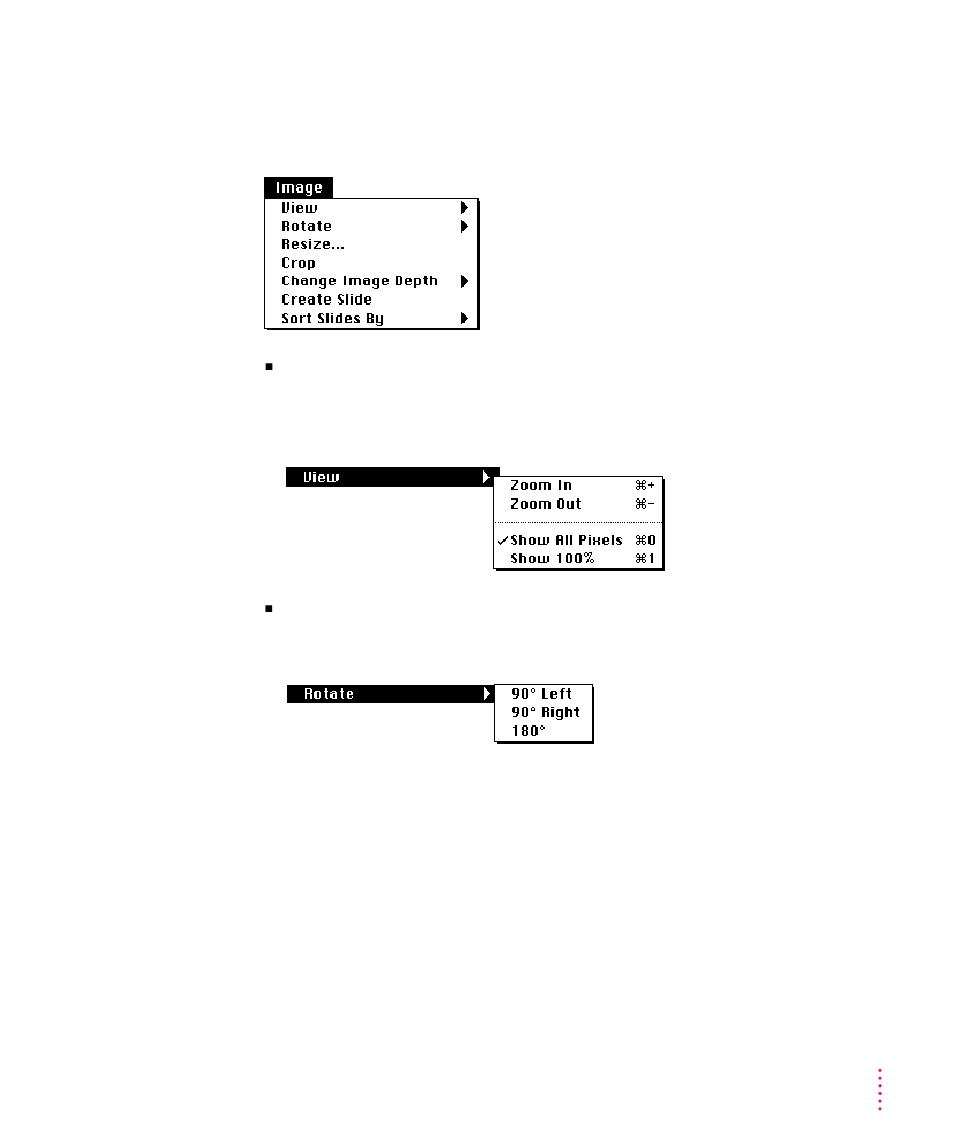 The image menu 47, The image menu | Apple QuickTake 100 User Manual | Page 54 / 79