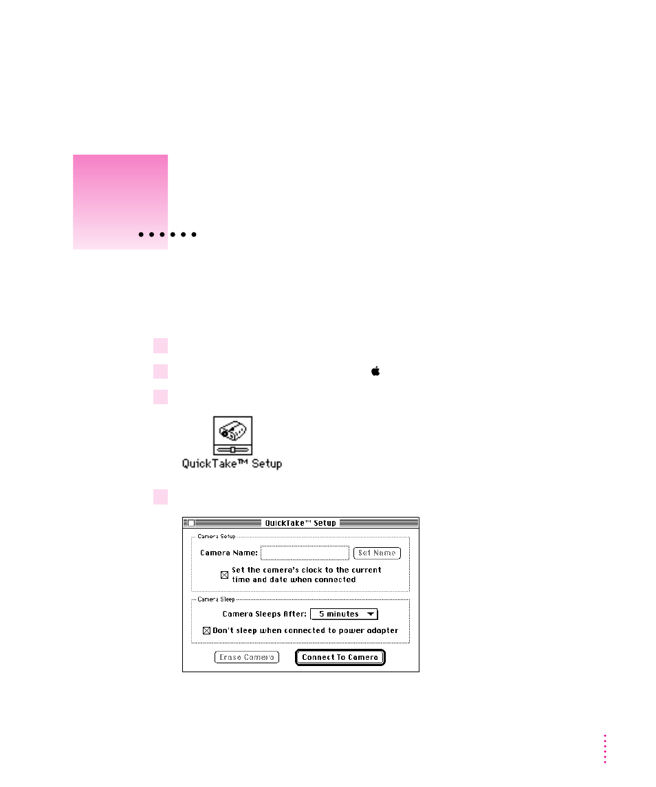 Using quicktake setup 63, Appendix d using quicktake setup | Apple QuickTake 100 User Manual | Page 70 / 79