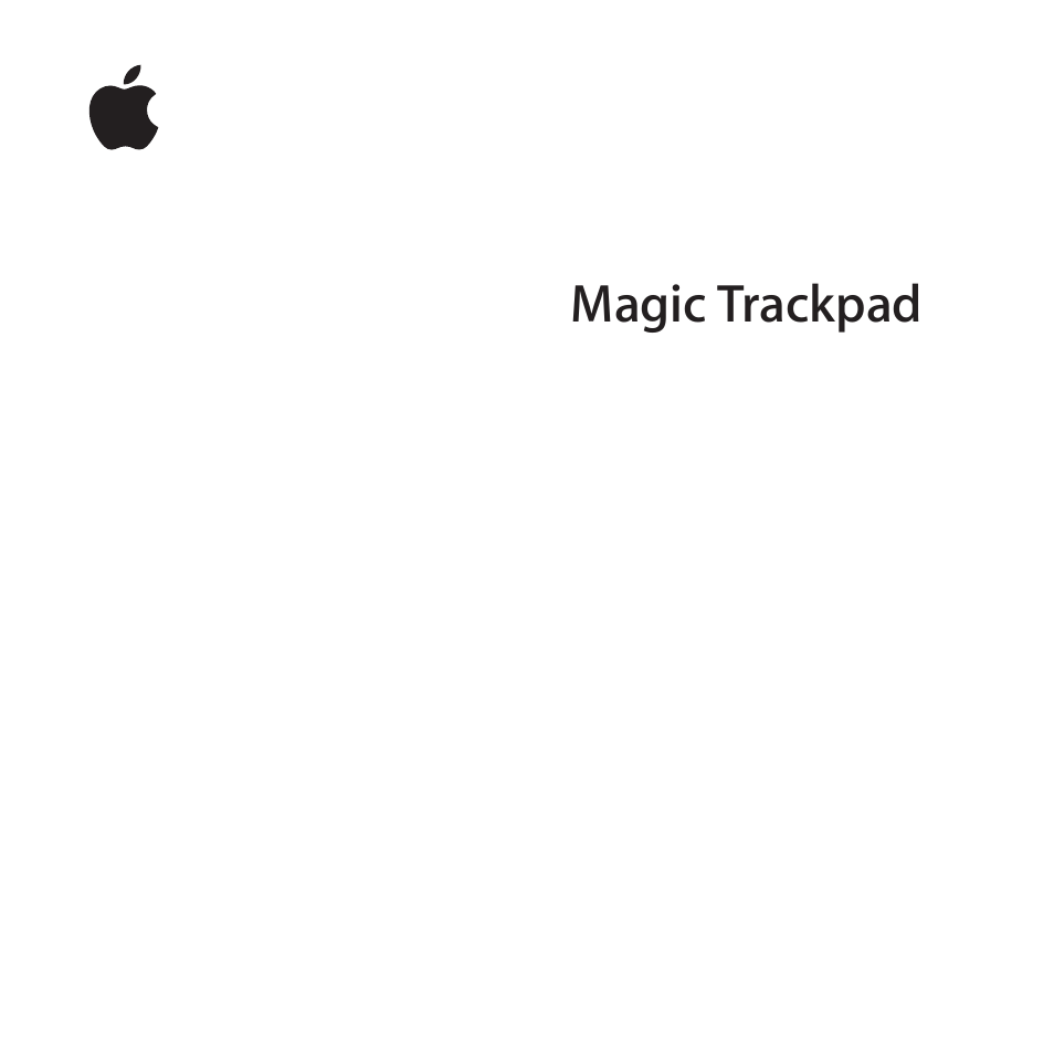Apple Magic Trackpad User Manual | 40 pages
