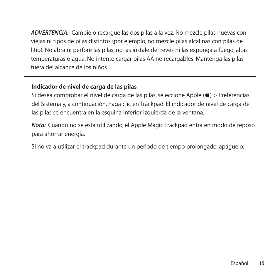 Apple Magic Trackpad User Manual | Page 15 / 40