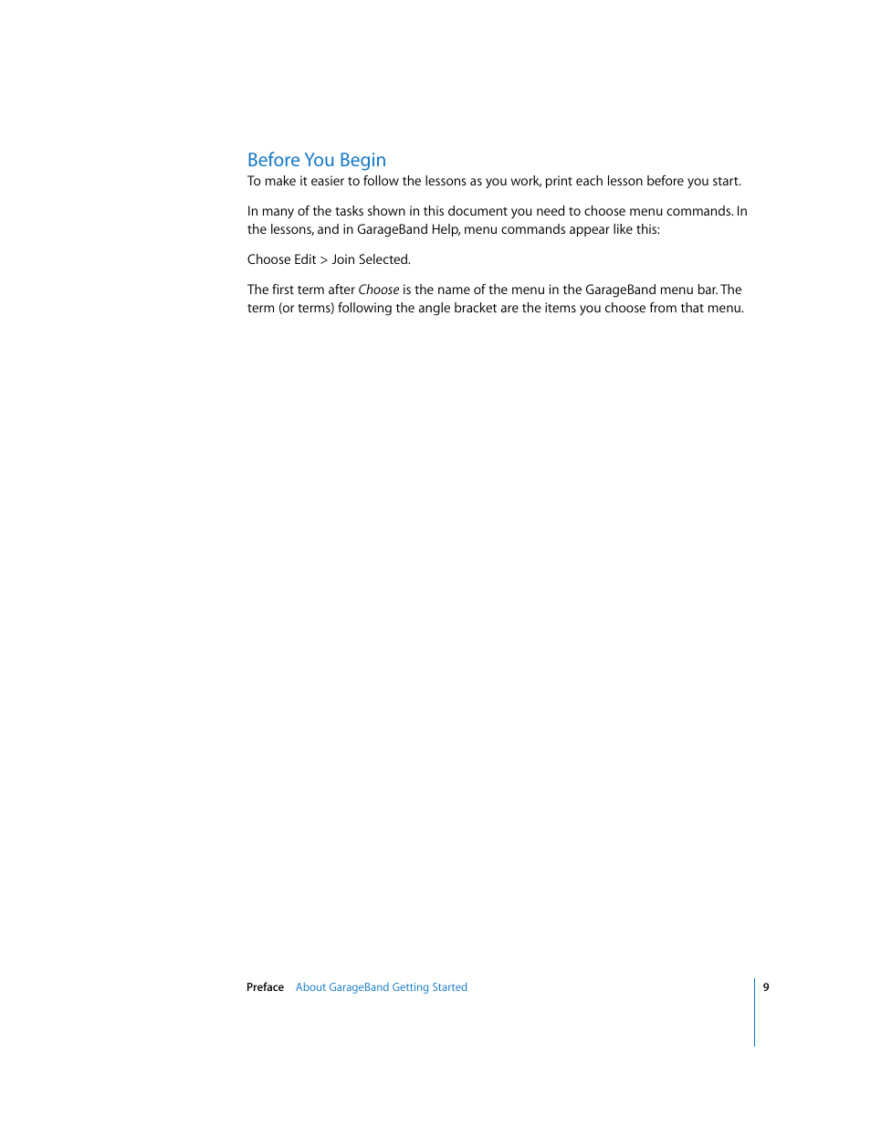 Before you begin | Apple GarageBand 2.0 User Manual | Page 9 / 77