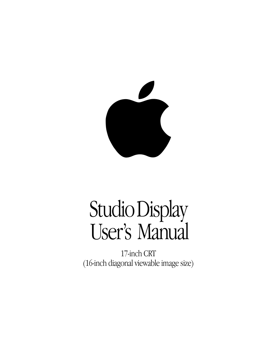 Apple Studio Display (17-inch, CRT) User Manual | 37 pages