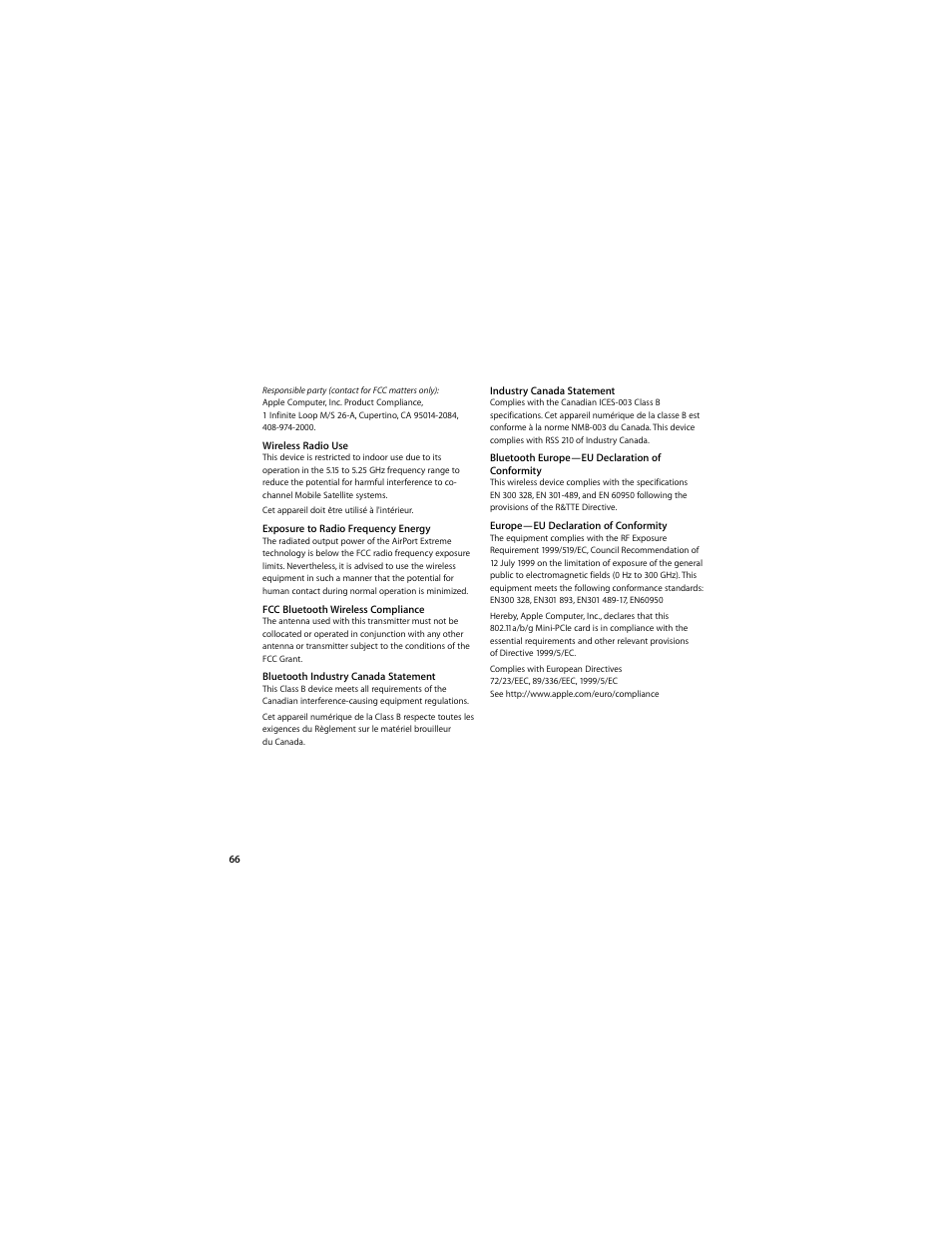 Apple MacBook (13-inch, Late 2006) User Manual | Page 66 / 76