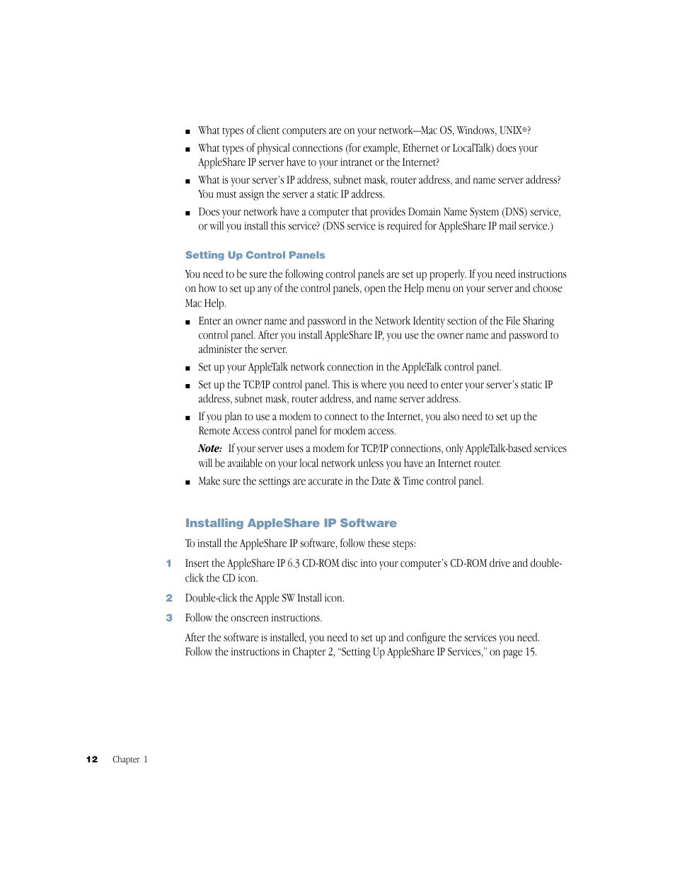 Apple AppleShare IP 6.3 User Manual | Page 12 / 46