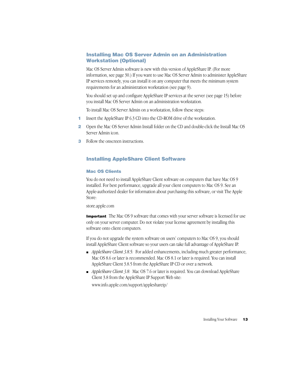 Apple AppleShare IP 6.3 User Manual | Page 13 / 46