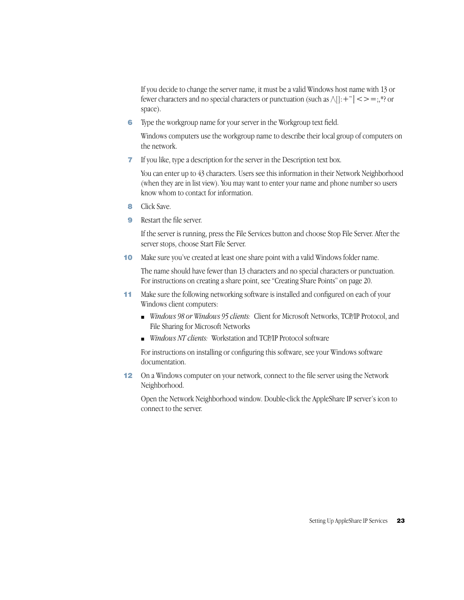 Apple AppleShare IP 6.3 User Manual | Page 23 / 46