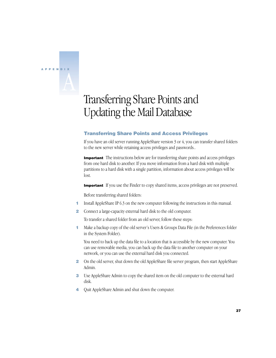Apple AppleShare IP 6.3 User Manual | Page 37 / 46