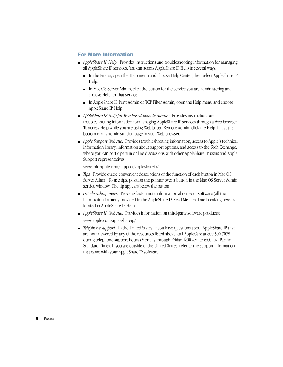 Apple AppleShare IP 6.3 User Manual | Page 8 / 46