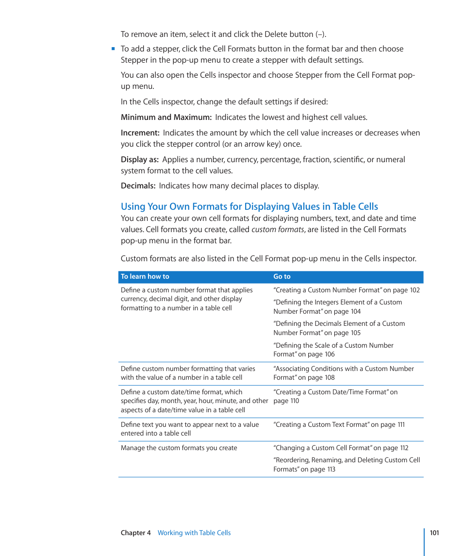 Apple Numbers '09 User Manual | Page 101 / 254